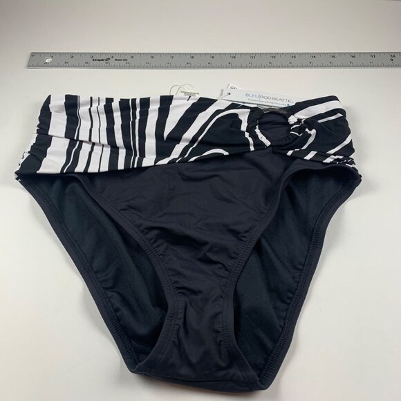 Bleu Rod Beattie Women's High Waisted Side‎ Ring Bikini Swim Bottom Size 4 NWT - Picture 1 of 9